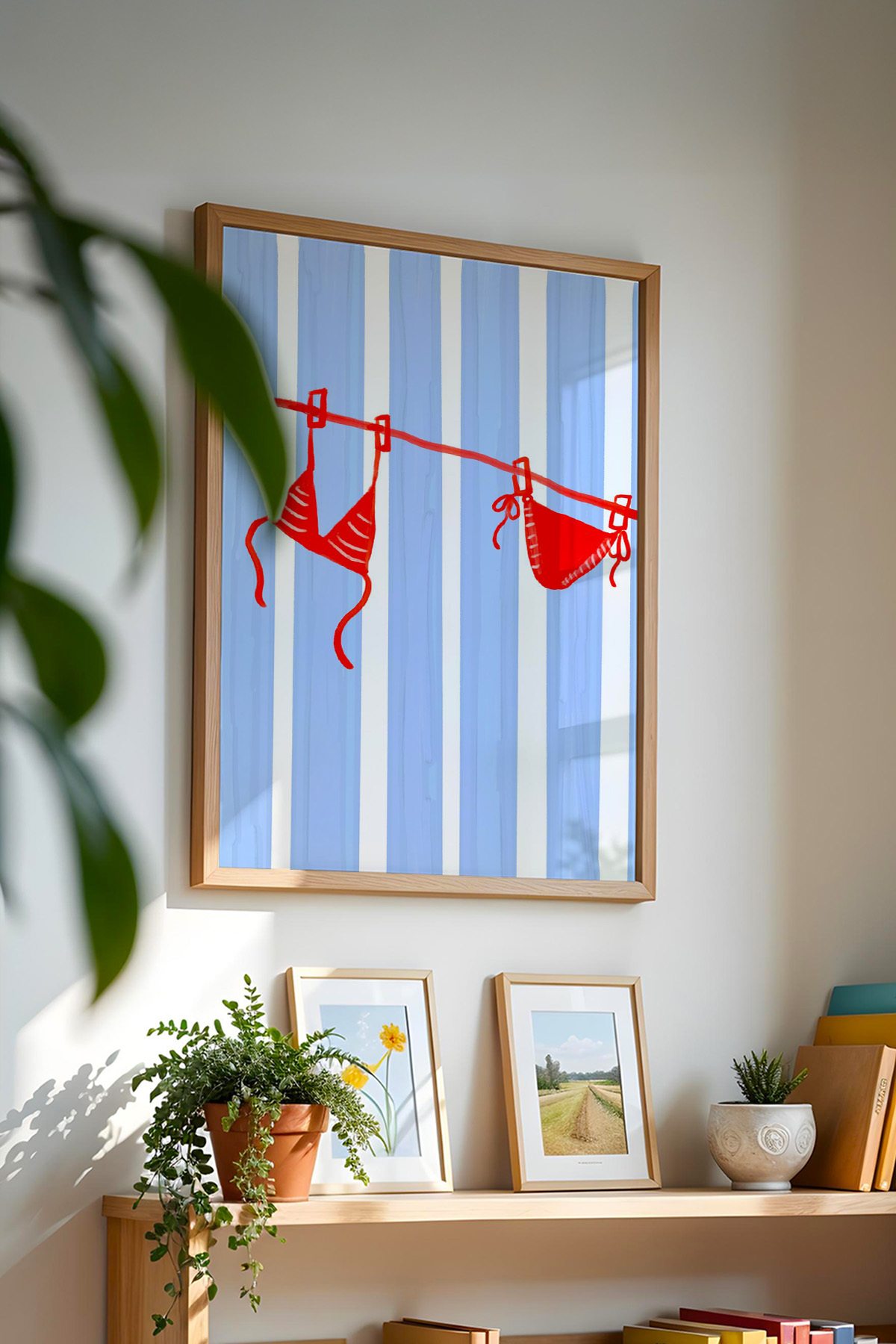 Bikini Tablo Yazlık Plaj Temalı Modern Poster Duvar Dekoru Çerçevesiz