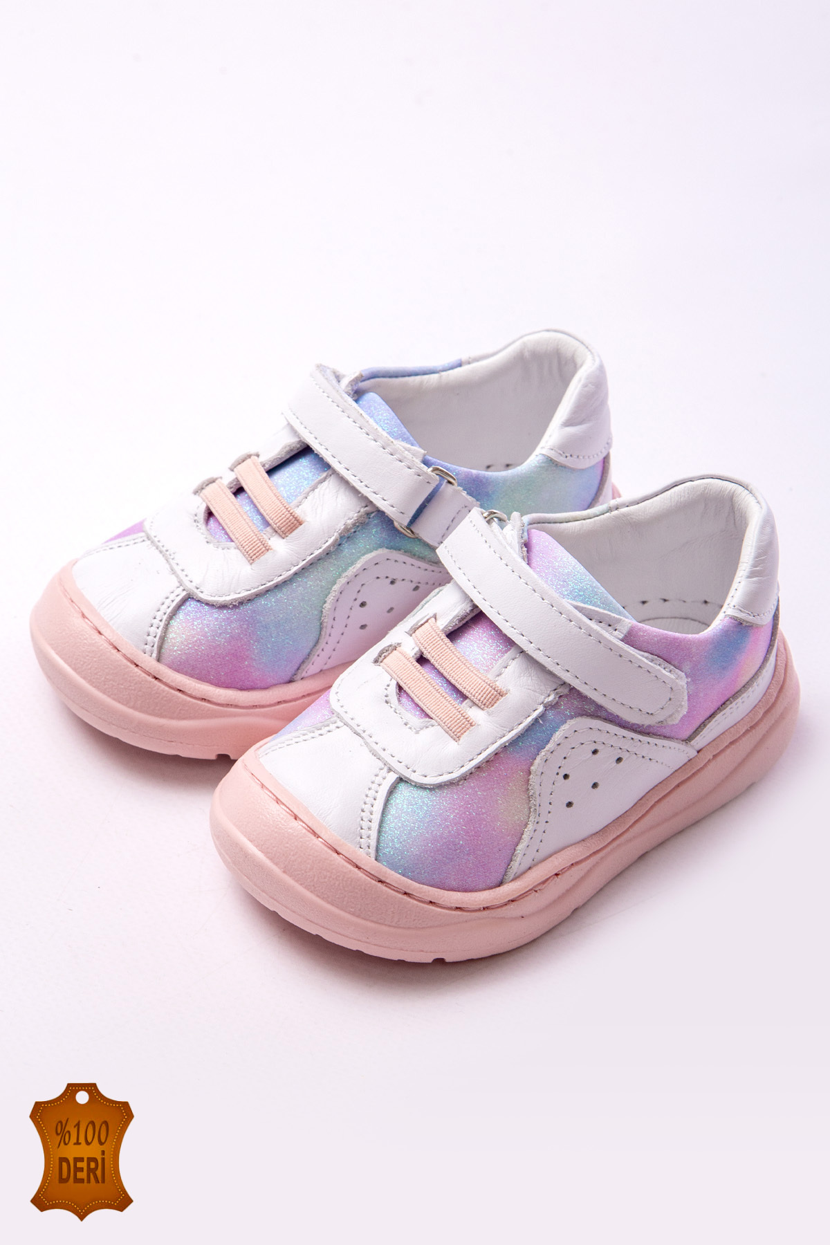 Genuine Leather Orthopedic Sole Stitched Baby Girl First Step Shoes