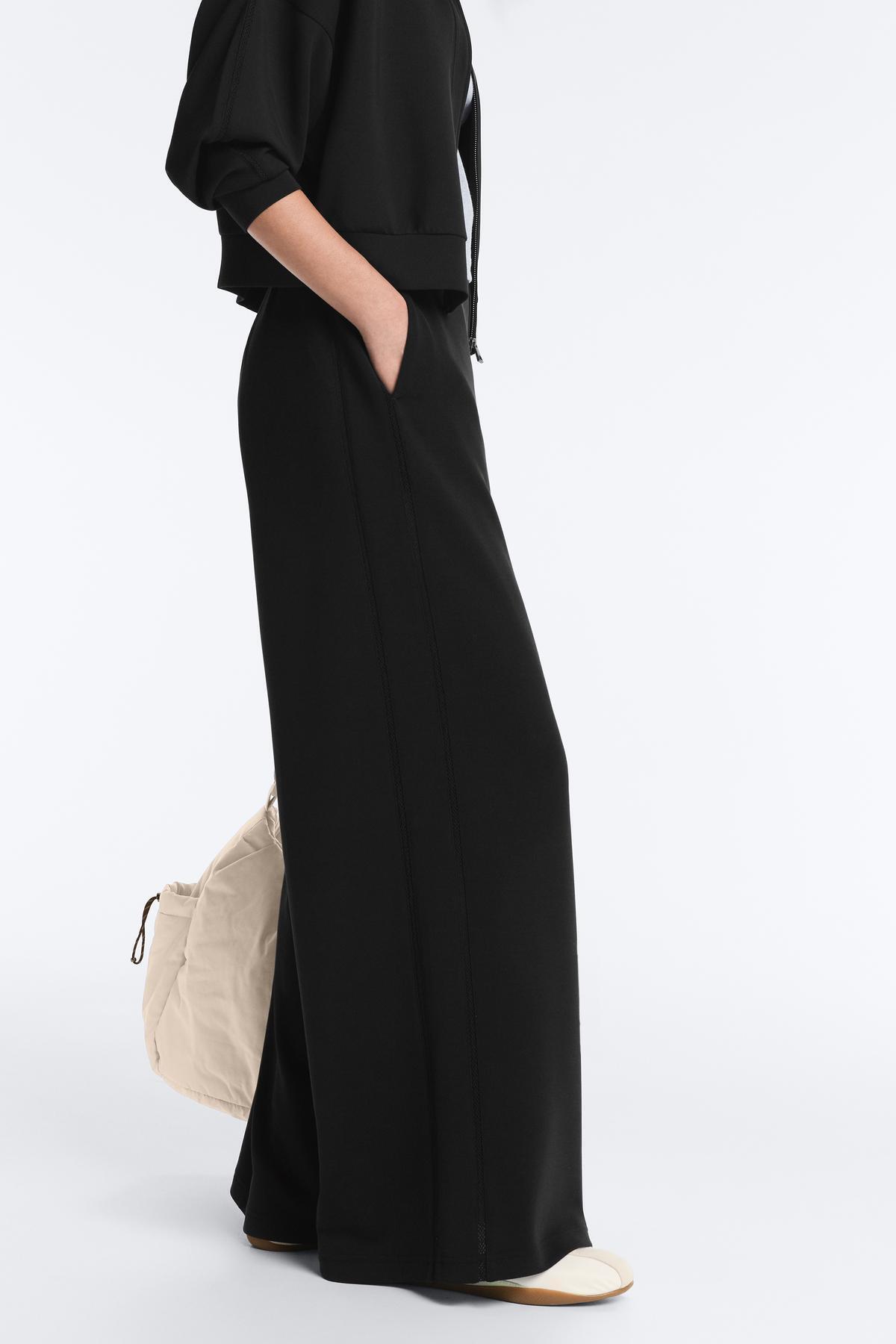 Oysho  Modal ajur detaylı geniş paça pantolon - Görsel 5