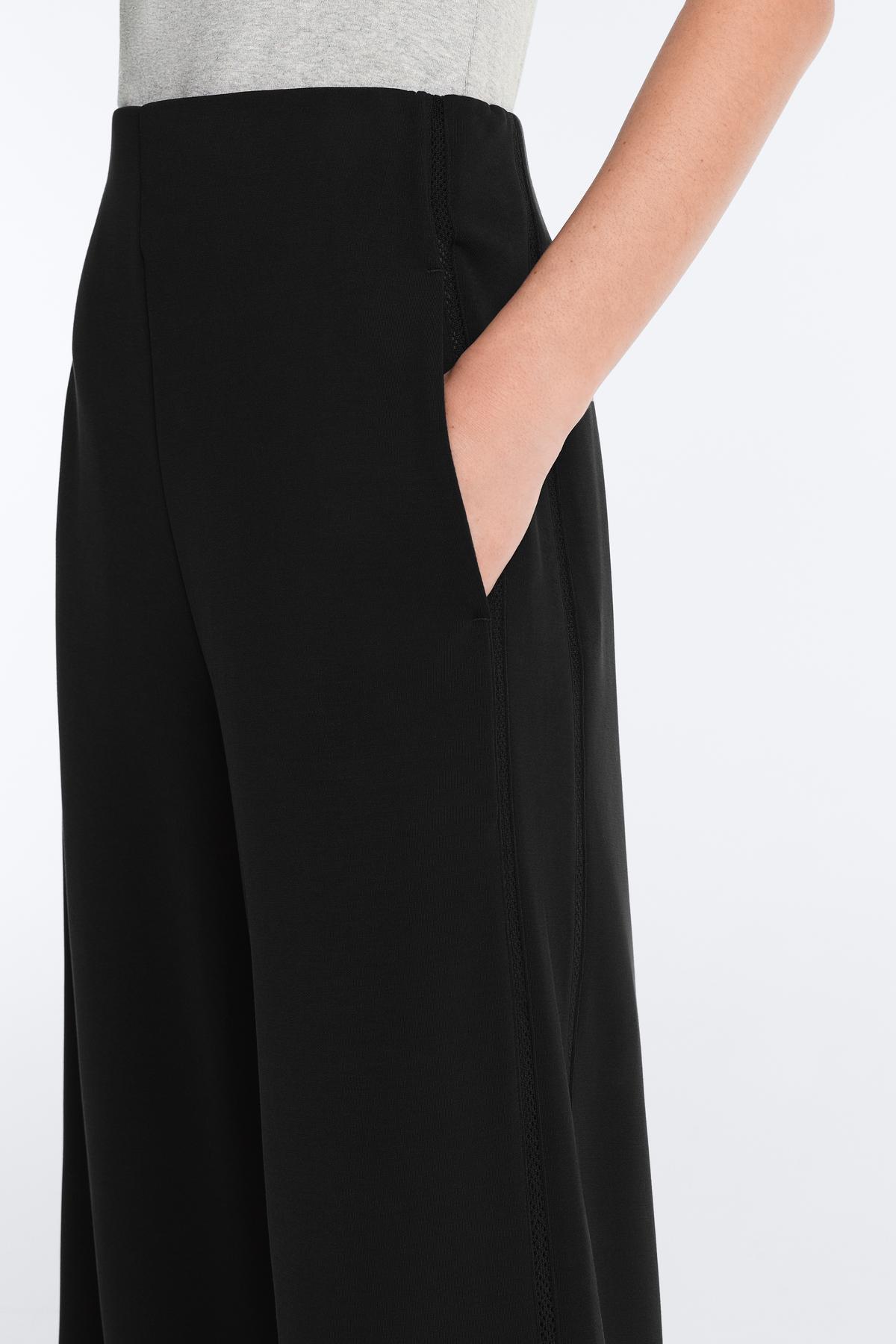 Oysho  Modal ajur detaylı geniş paça pantolon - Görsel 3