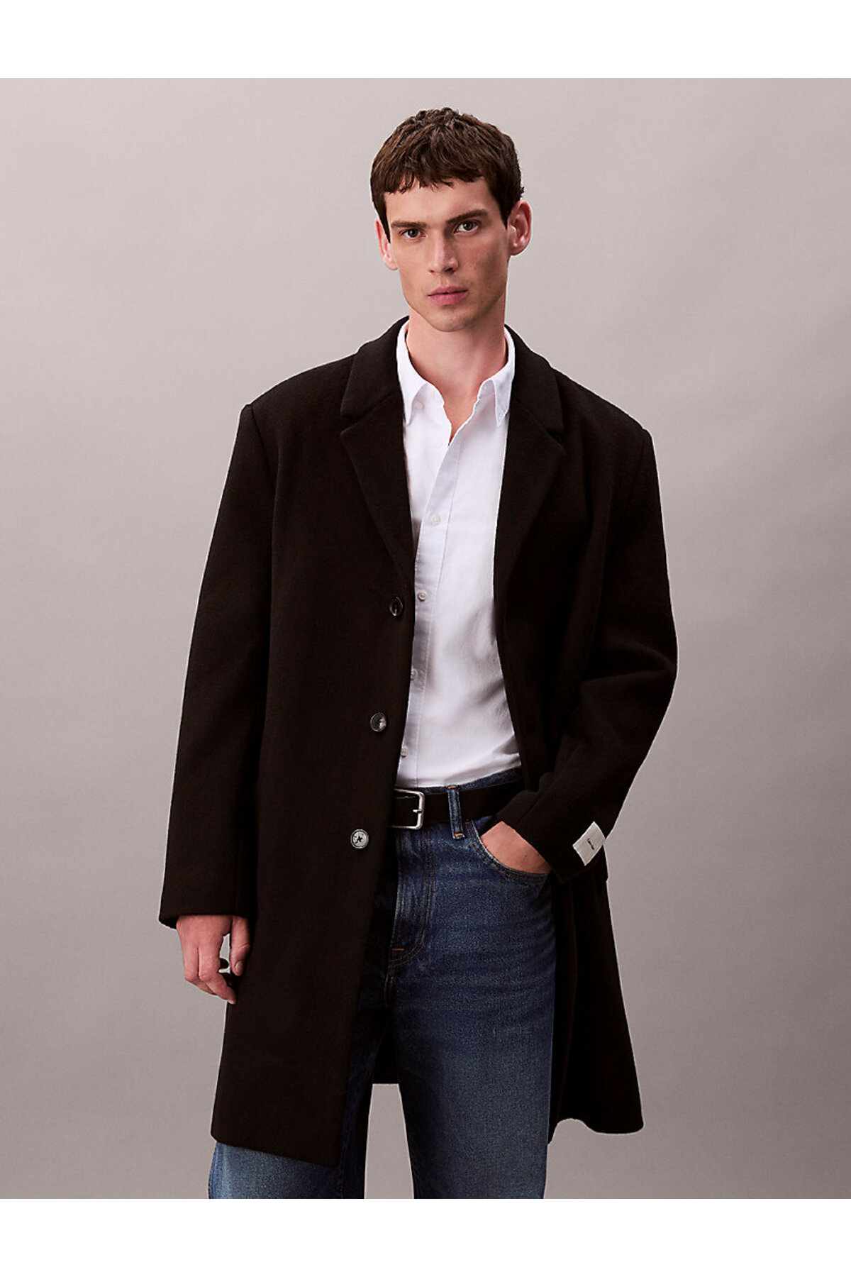 Calvin Klein Erkek Wool Blend Kaban görsel 3