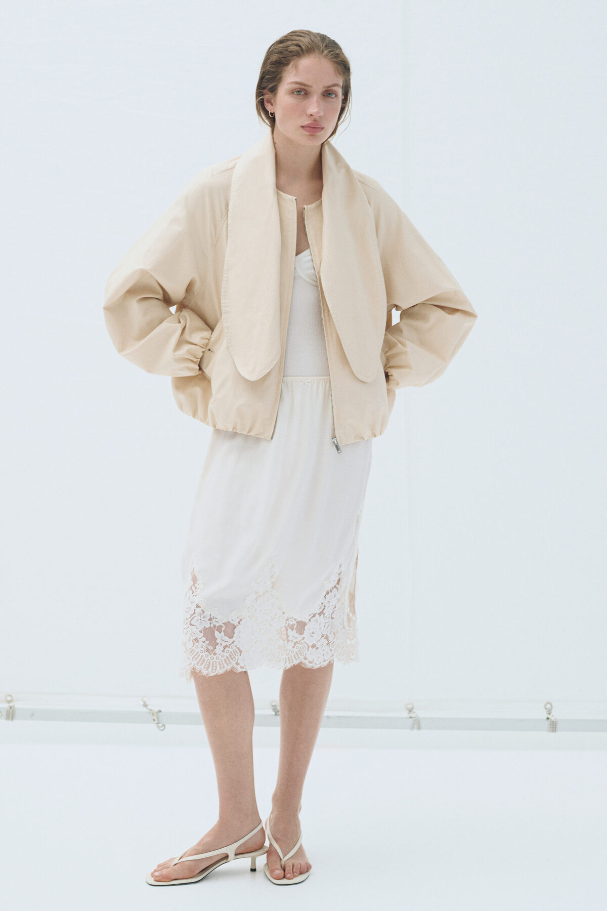 H&M  Keten Karışımlı ve Şal Yakalı Ceket - Görsel 2