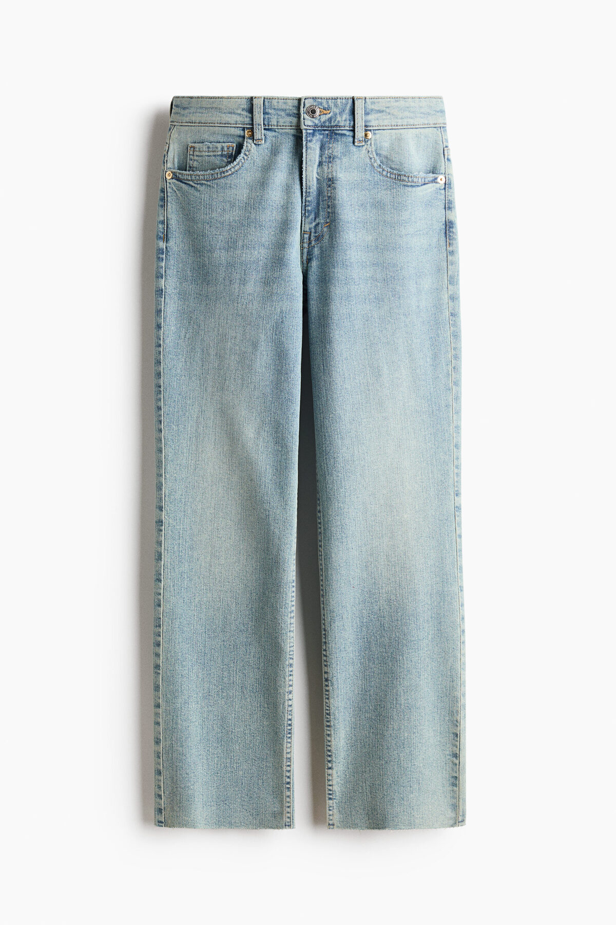 H&M Flared Regular Waist Ankle Jeans görsel 4