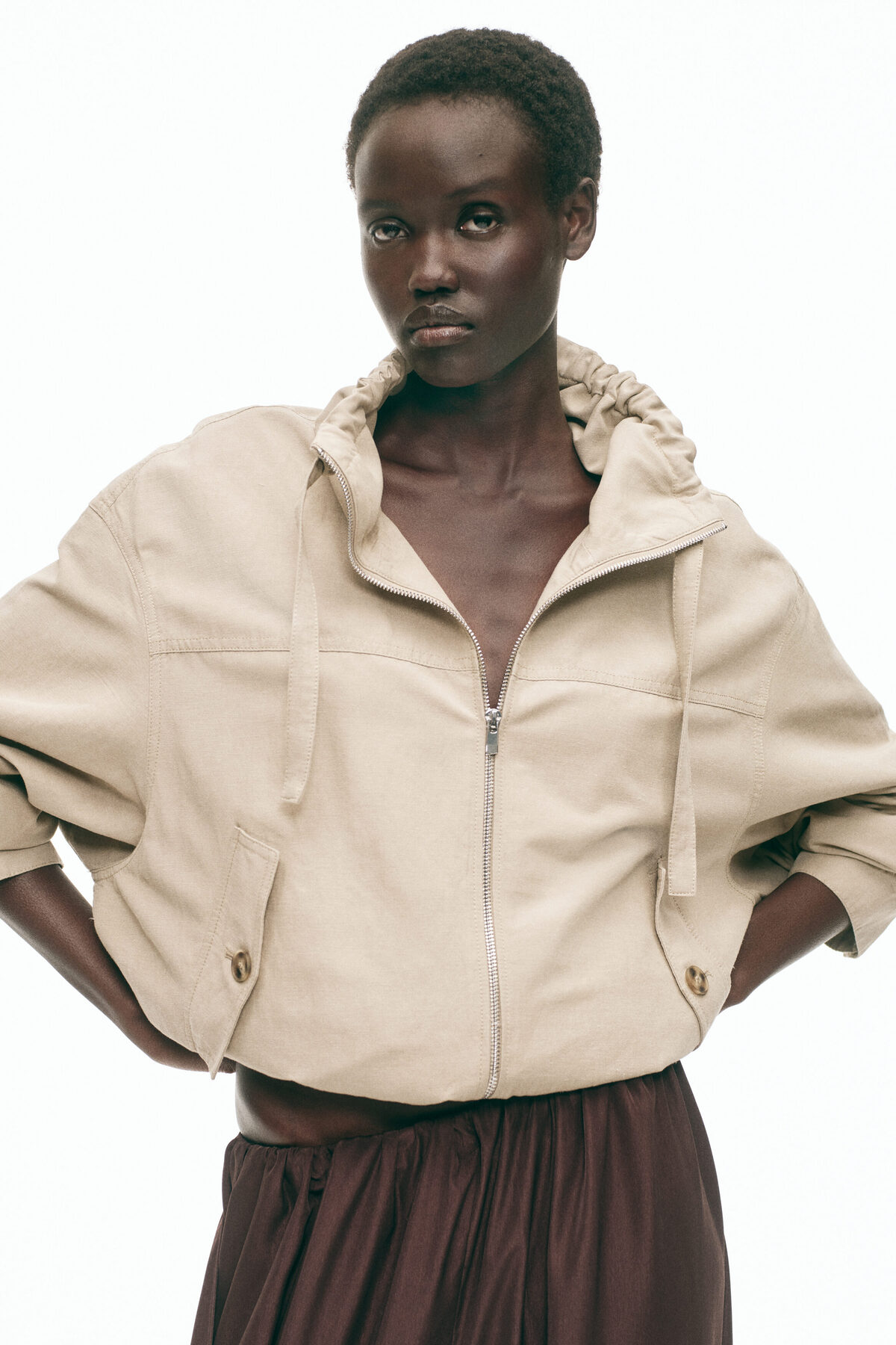 H&M Keten Karışımlı Ceket görsel 3
