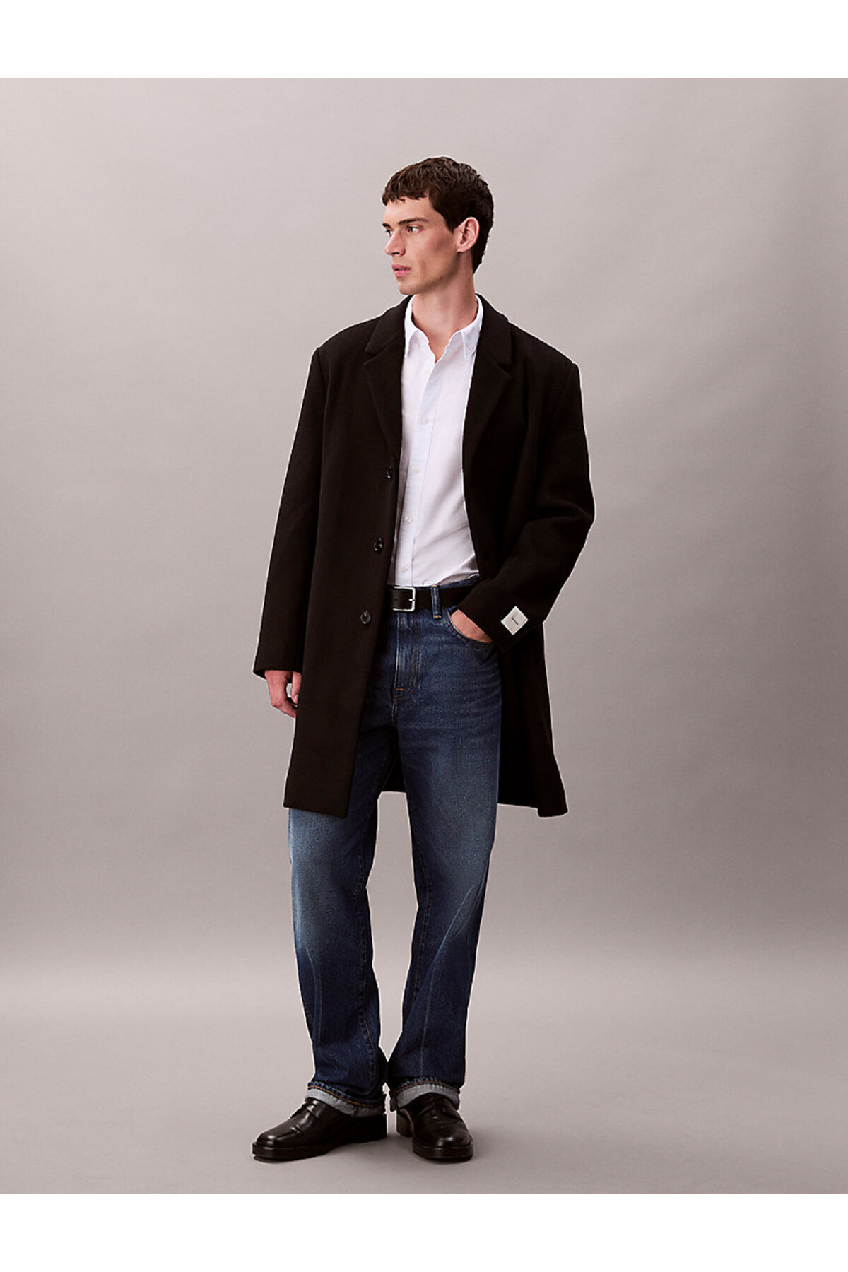 Calvin Klein Erkek Wool Blend Kaban