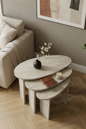 Skandi homeworks Egg 3'lü Zigon Sehpa