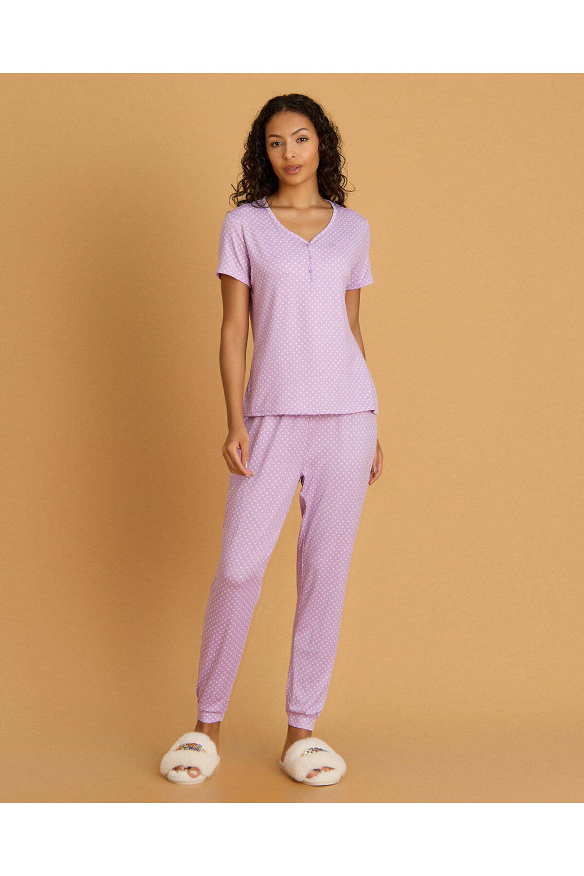 REDTAG Women Purple Pajama Set 2 Piece