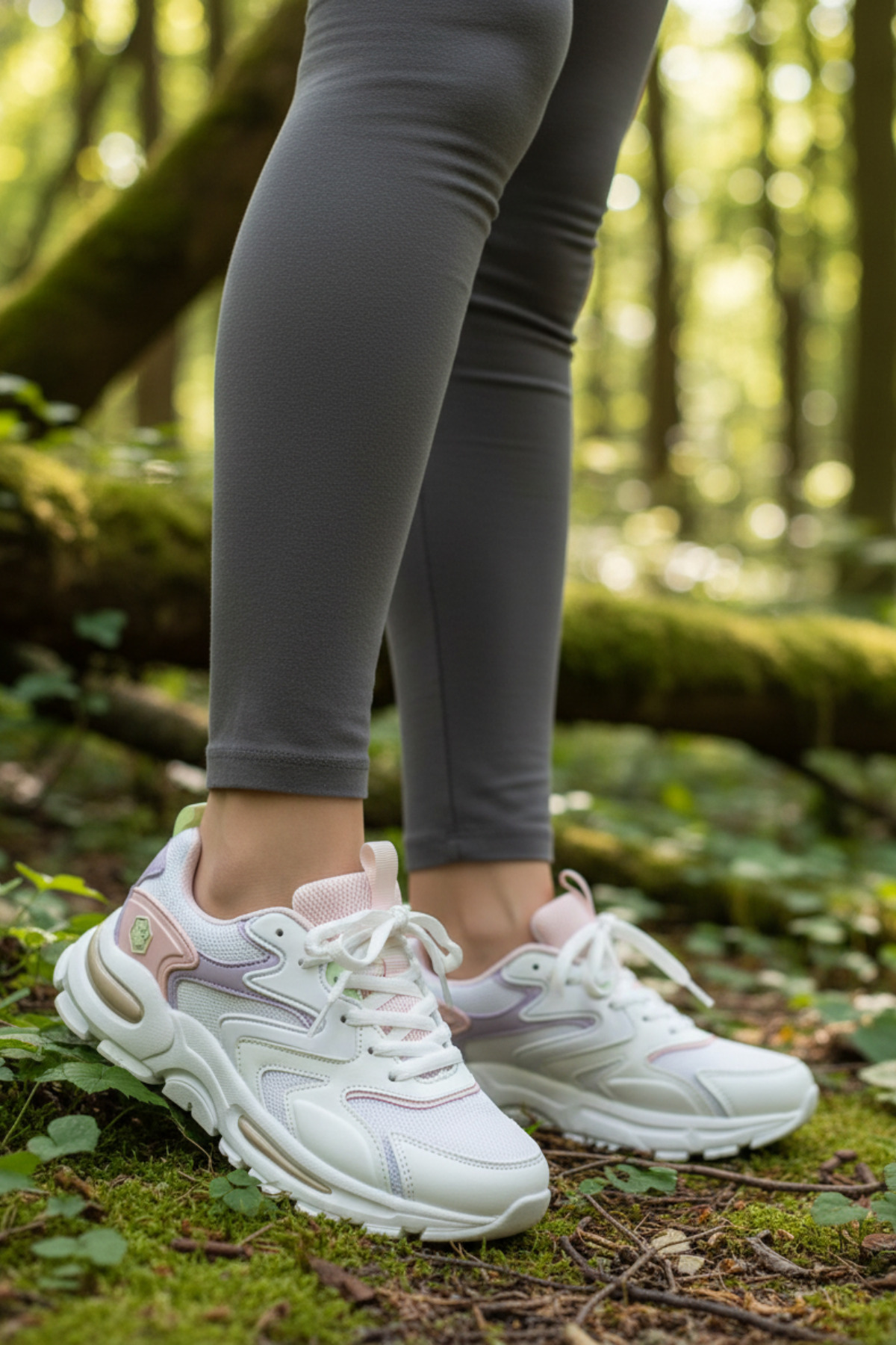 NL-4622 Women's White Comfort Casual Sneaker Shoes