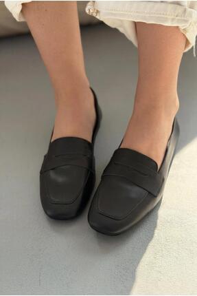 I Love Shoes Melniel Siyah Hakiki Deri Kadın Loafer