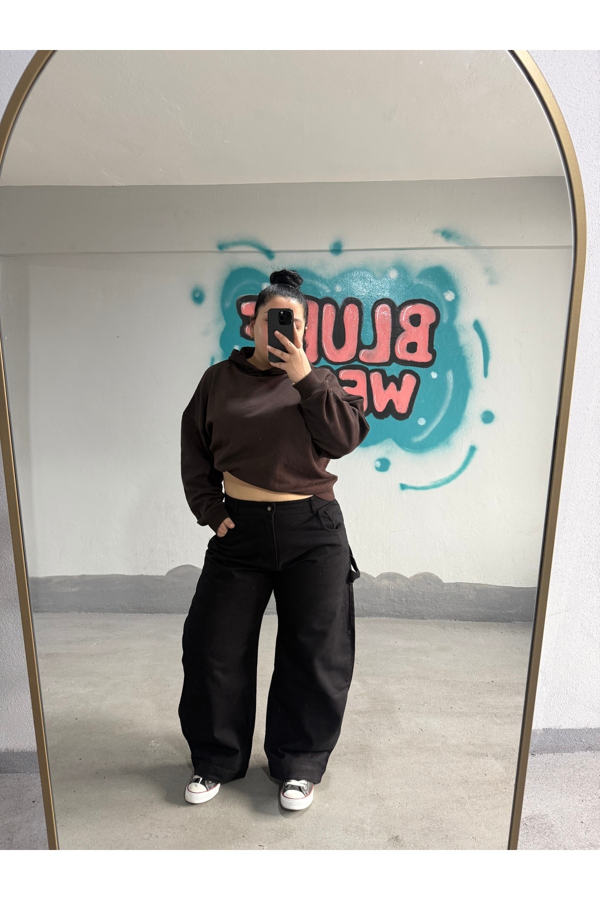 Bluff  Büyük Beden Unısex Simsiyah Baggy - Görsel 2