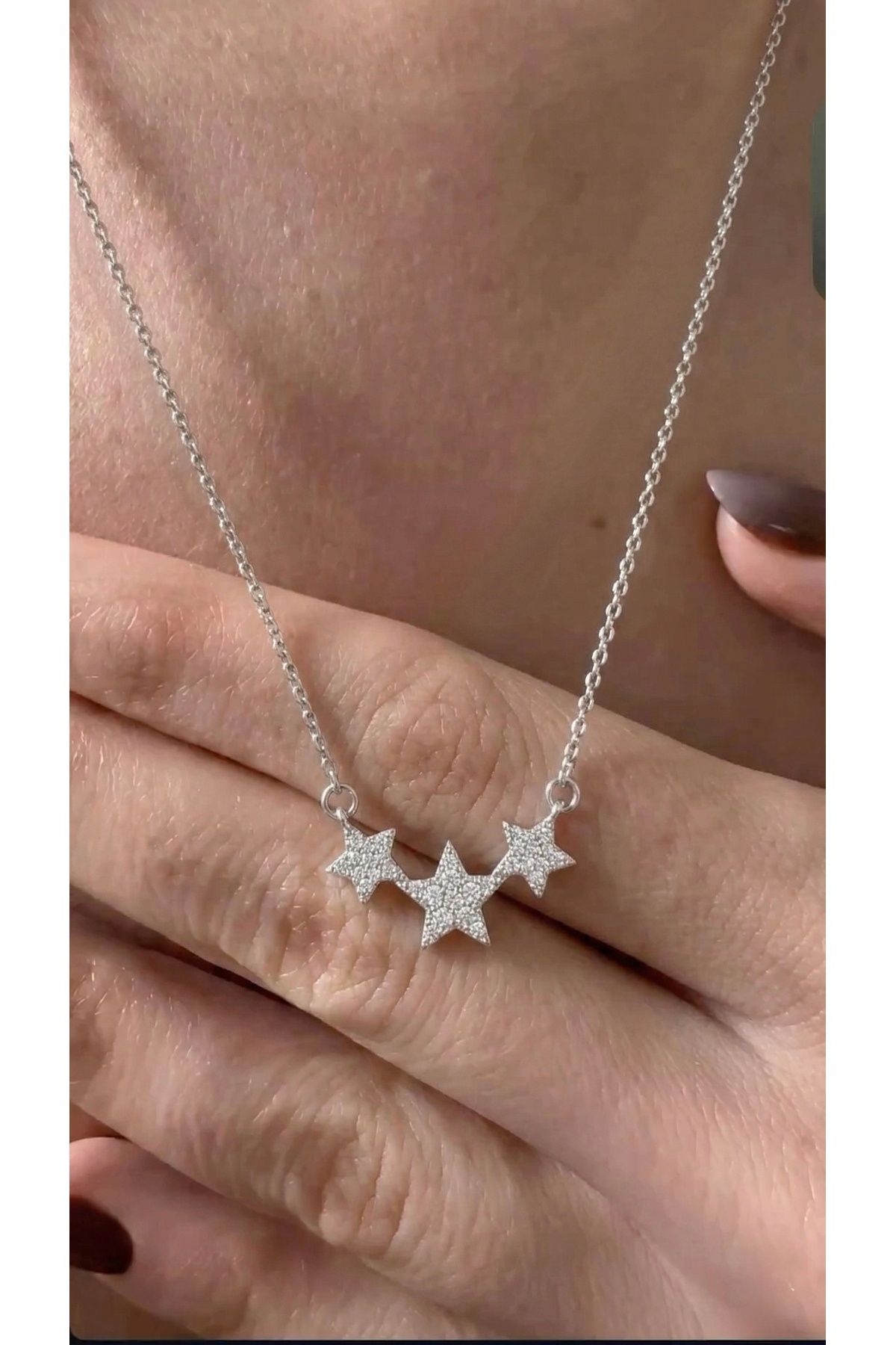 Unshaded Steel Necklace | Women Star Necklace | Necklace for Sensitive Skin | Silver Necklace Star