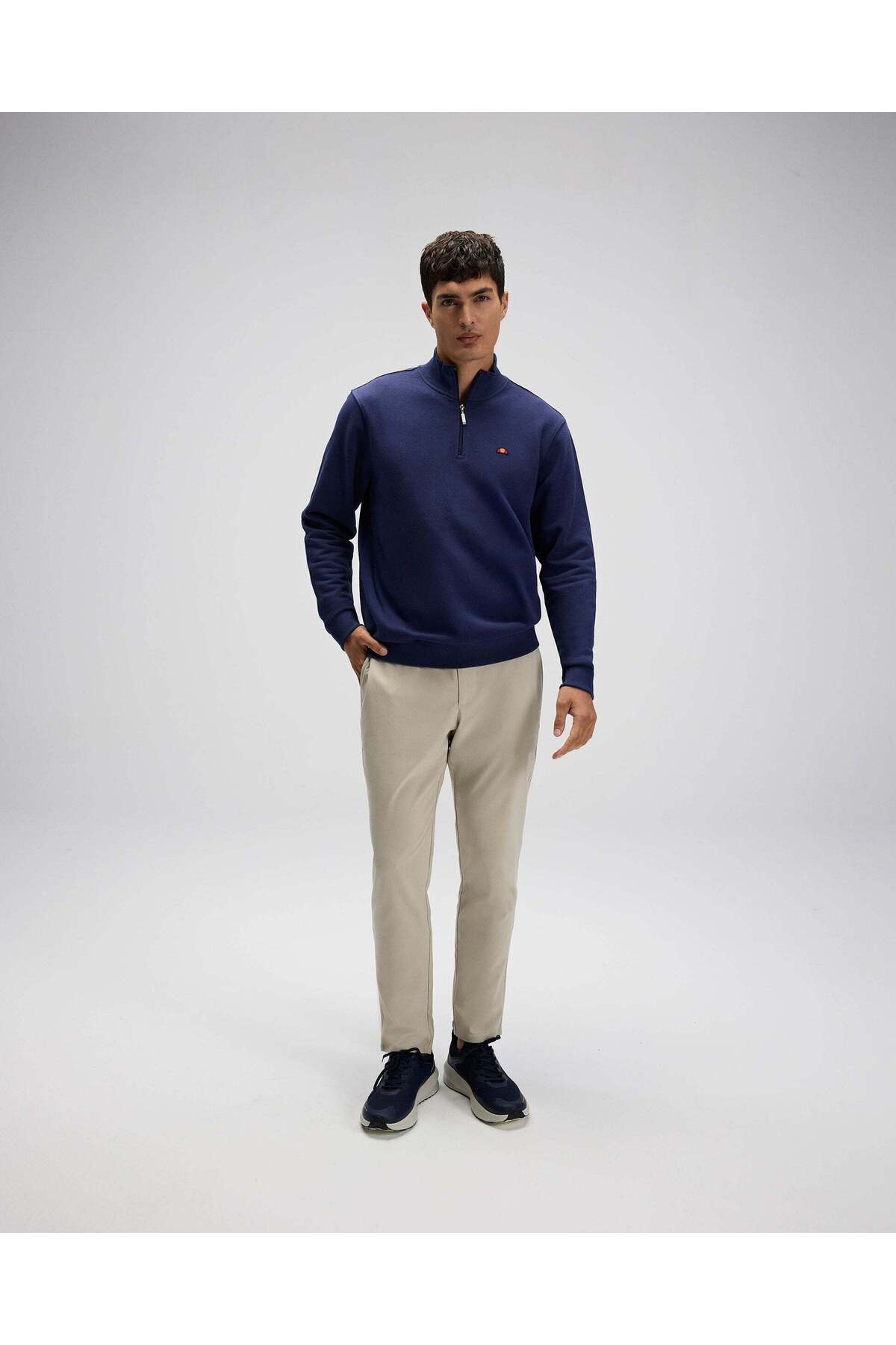 Ellesse Yarım Fermuarlı Sweat EM580-NV Navy görsel 5