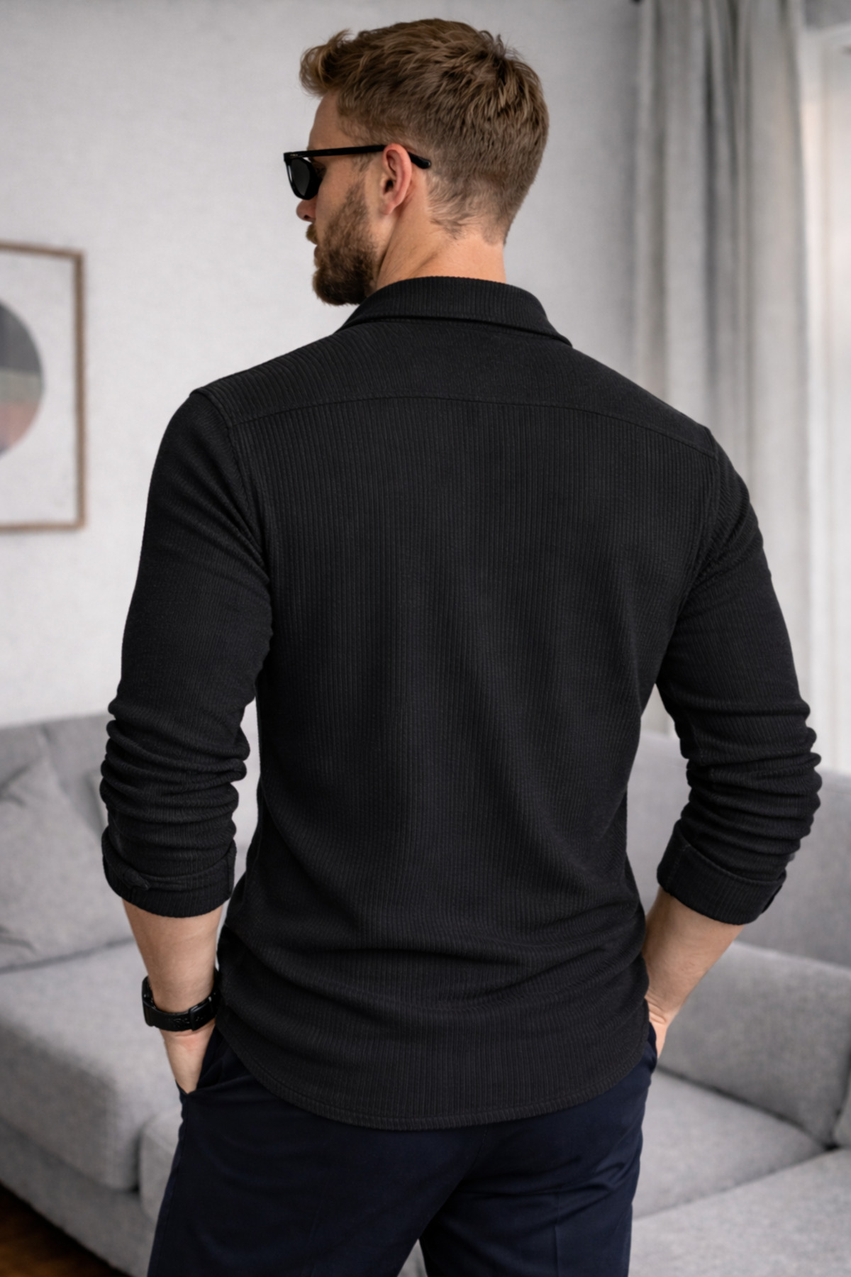 Erkek Fitilli Gömlek – Regular Fit Rahat Kesim, Modern ve Şık Tasarım
