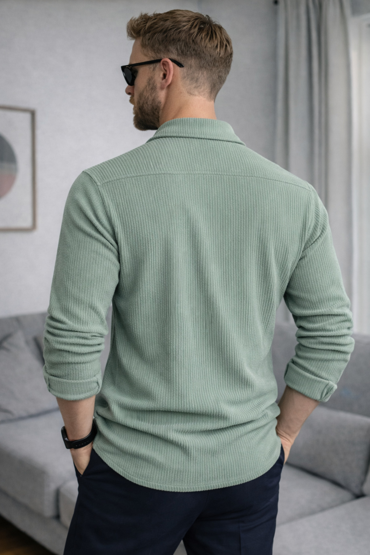 Erkek Fitilli Gömlek – Regular Fit Rahat Kesim, Modern ve Şık Tasarım