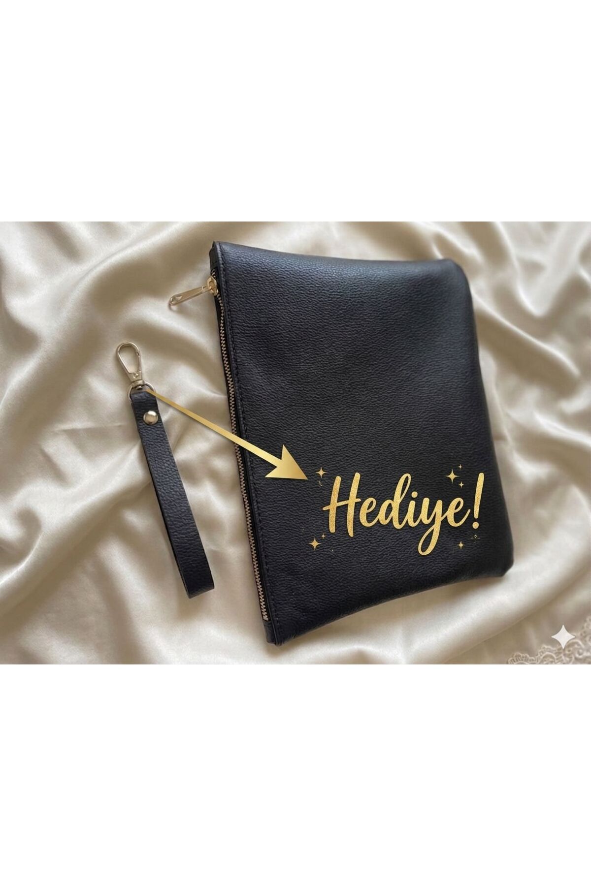 VELORİA BAG & SCARF Çok amaçlı premium portföy, makyaj ve abiye çanta ELCİK HEDİYELİ ! görsel 3