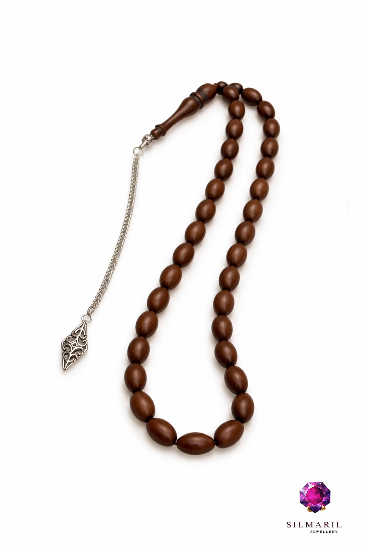 Yoğun Kuka Tespih Üçgen Figürlü Sistemli Püskül Koleksiyonluk Erkek Aksesuar Doğal — Silmaril Store (4)