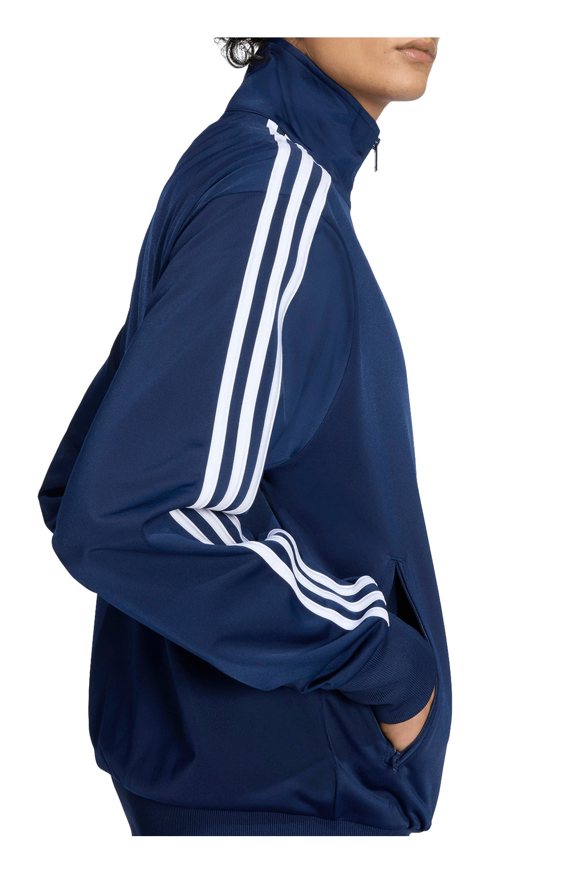 adidas  KD8313 FIREBIRD TT Lacivert Normal Düz Erkek Zip Ceket - Görsel 4