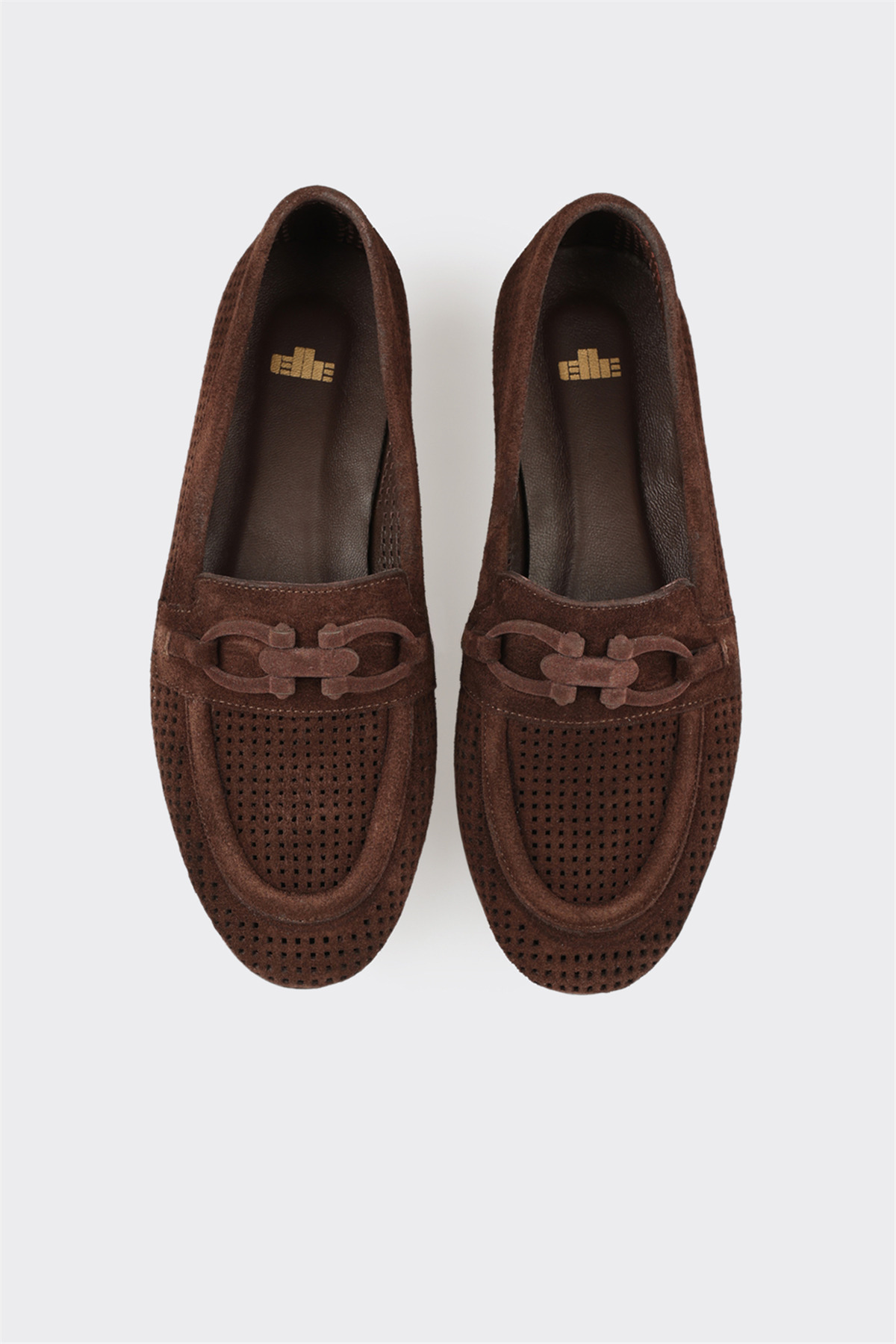 Elle Shoes Kahve Deri Kadın Günlük Ayakkabı görsel 4