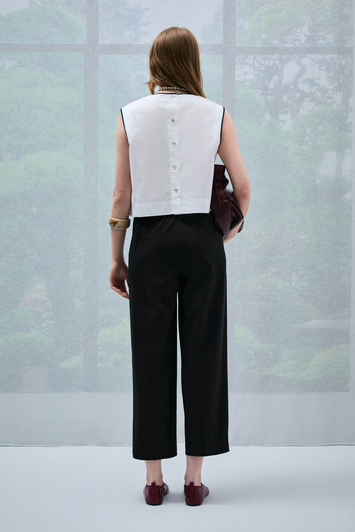 Lufian  Karmına Beyaz Kadın Bluz 121280013 - Görsel 6