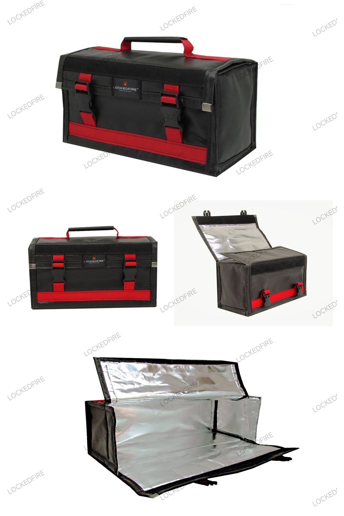 LOCKEDFIRE Yanmaz Patlamaya Dayanıklı Lipo Safe Bag Batarya Ve Pil