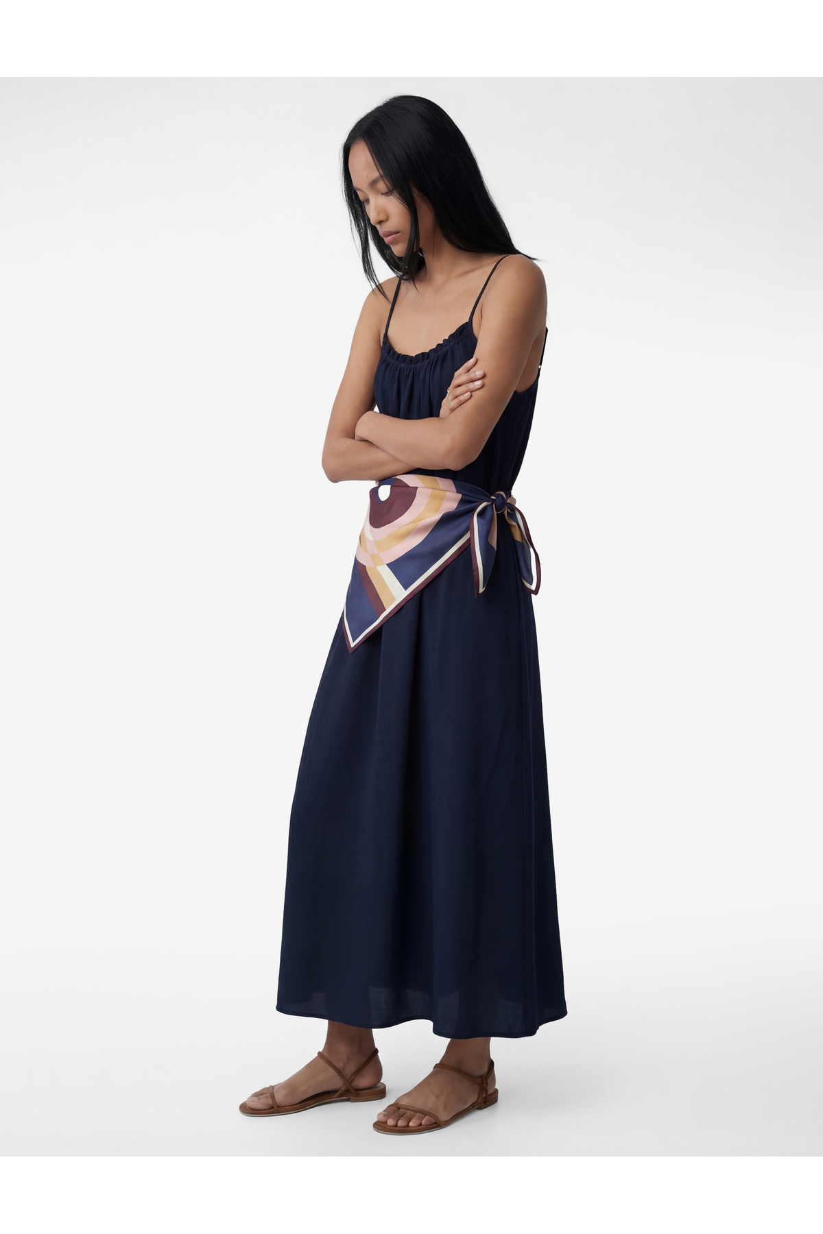Koton Midi Dress Bambina E Ragazza - Abito Con Collo Alto, Maniche Corte, Bottoni, Colore Nero, Taglia 11/12 Anni - 3