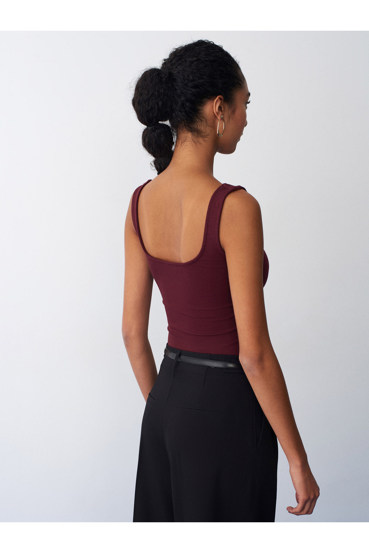 Dilvin  21057 Askılı Atlet-Bordo - Görsel 2