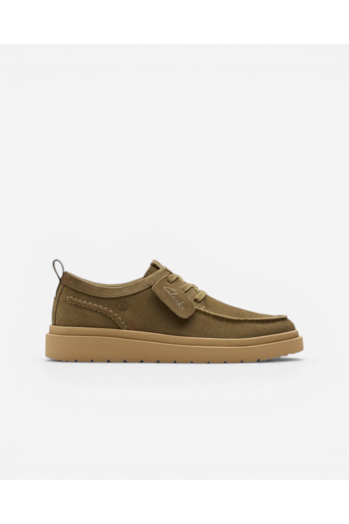 CLARKS Polden Moc Olive Canvas Erkek Yeşil Günlük Ayakkabı