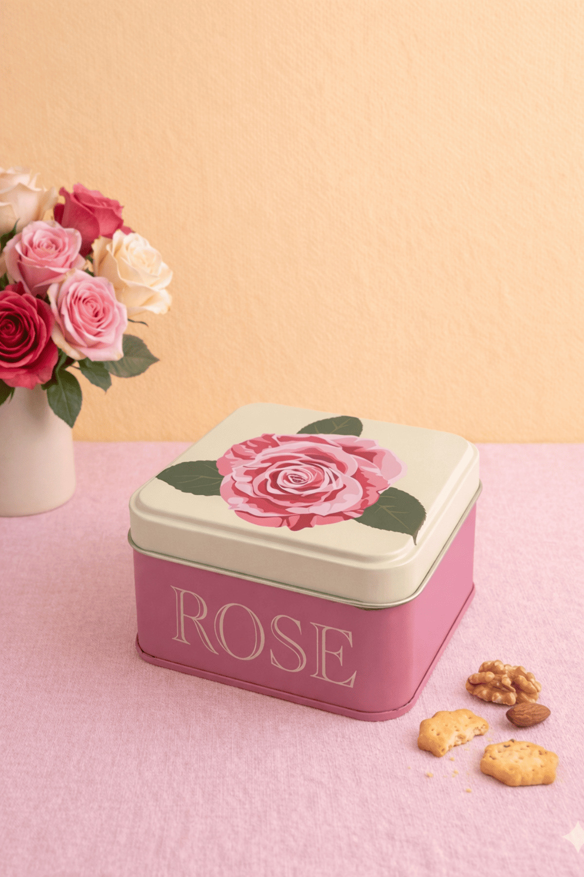 Home 73x42 mm Snack Box 225 ml - Rose