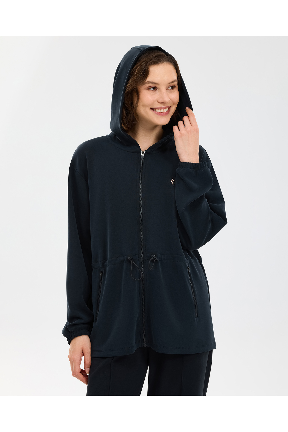 SKECHERS W Soft Touch Full Zip Kadın Siyah Ceket S2610026-3817 görsel 5