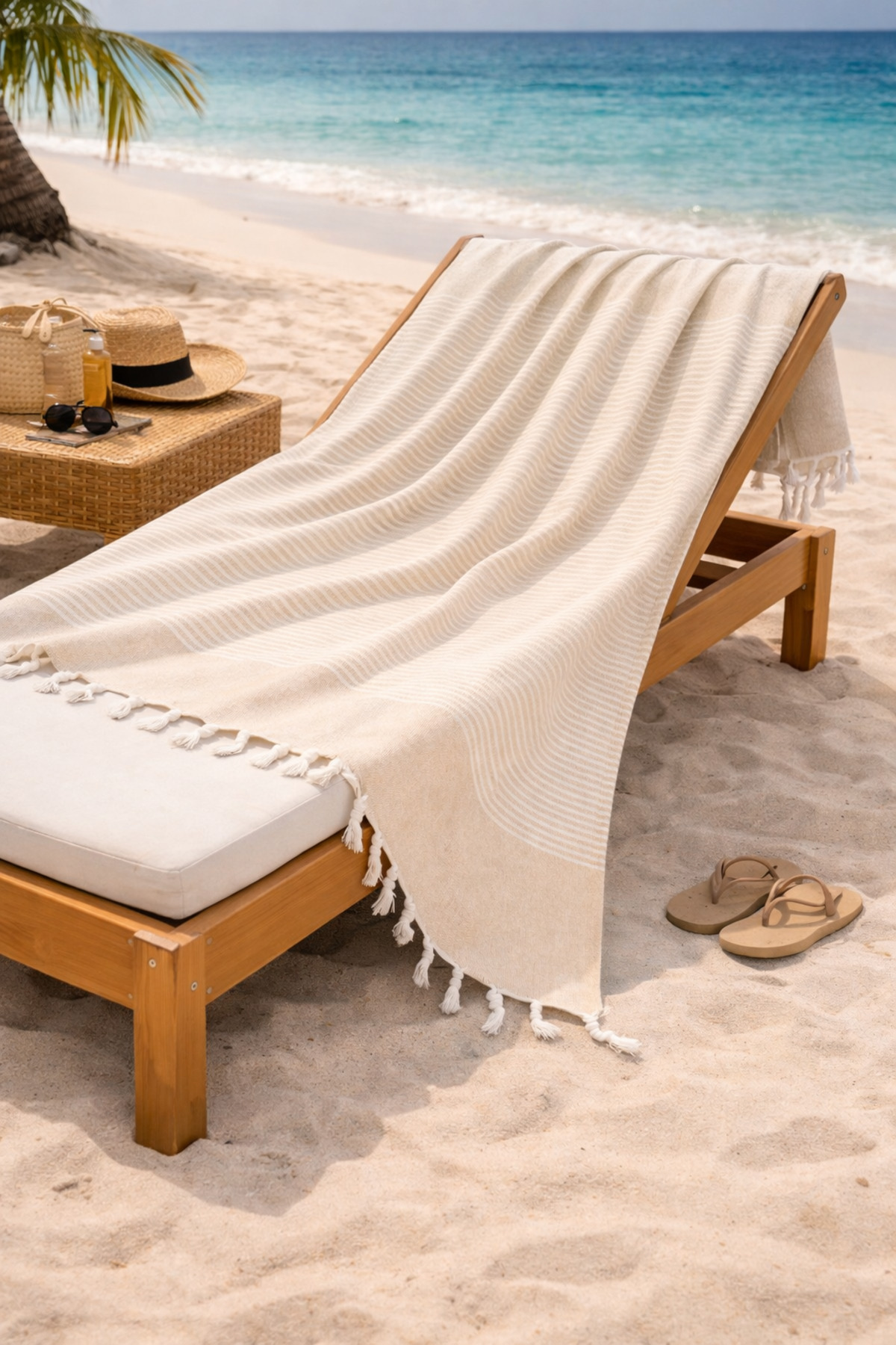 LUNGA VİTA Hürrem 100% pamuk peškir za kupanje 90x170 veliki peškir za plažu