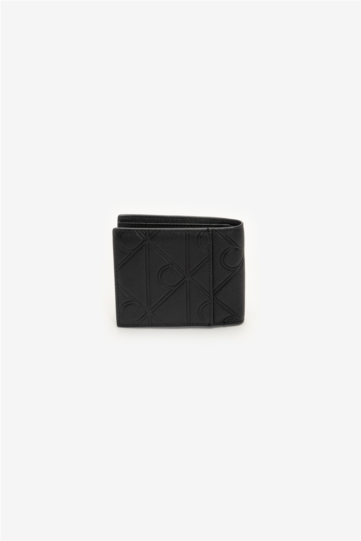 Calvin Klein Xl Emblem Aop Emboss Erkek Cüzdan Siyah görsel 2