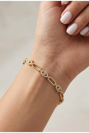 Glowisters Jewelry Modern Göz Form Zincir Bileklik