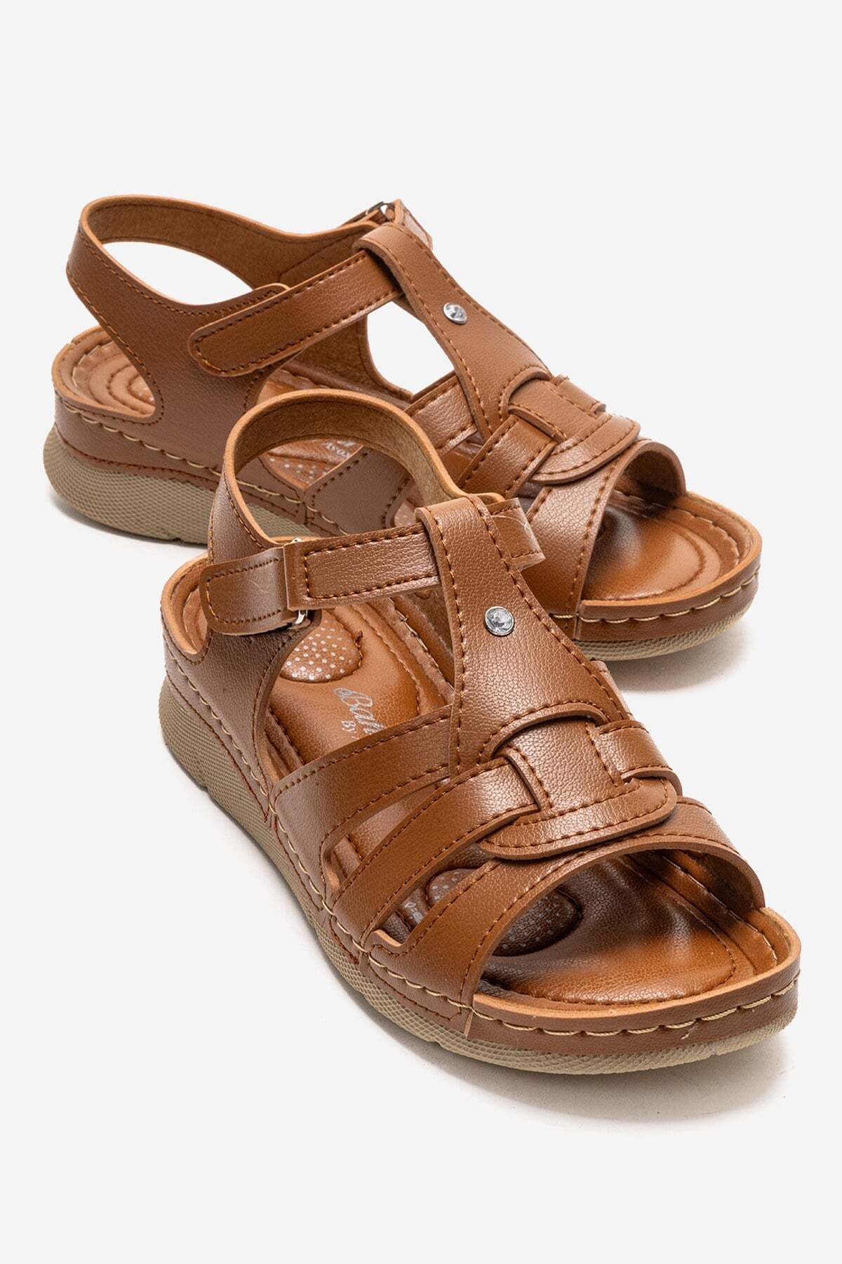 Women's Velcro Sandals TAN