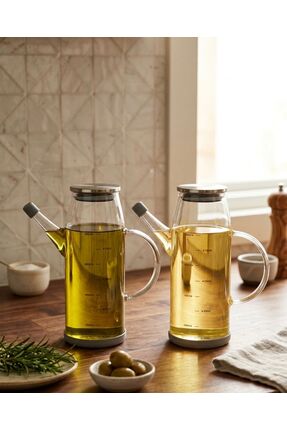 Buğra Home 2'Lİ ÇELİK VAKUM KAPAKLI SİLİKON TABANLI YAĞDANLIK-800ML-