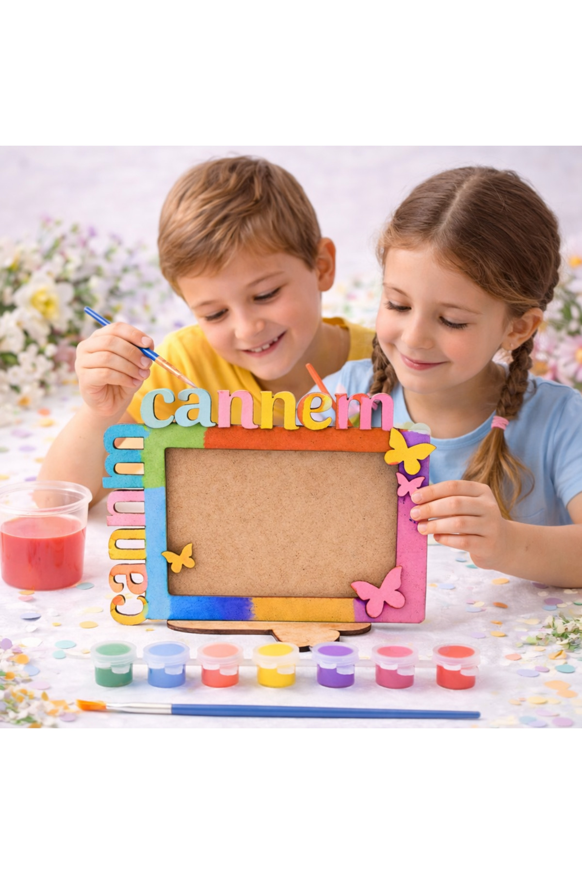 CARON CHOCOLATE Canım Annem Ahşap Fotoğraf Çerçevesi Kendin Boya