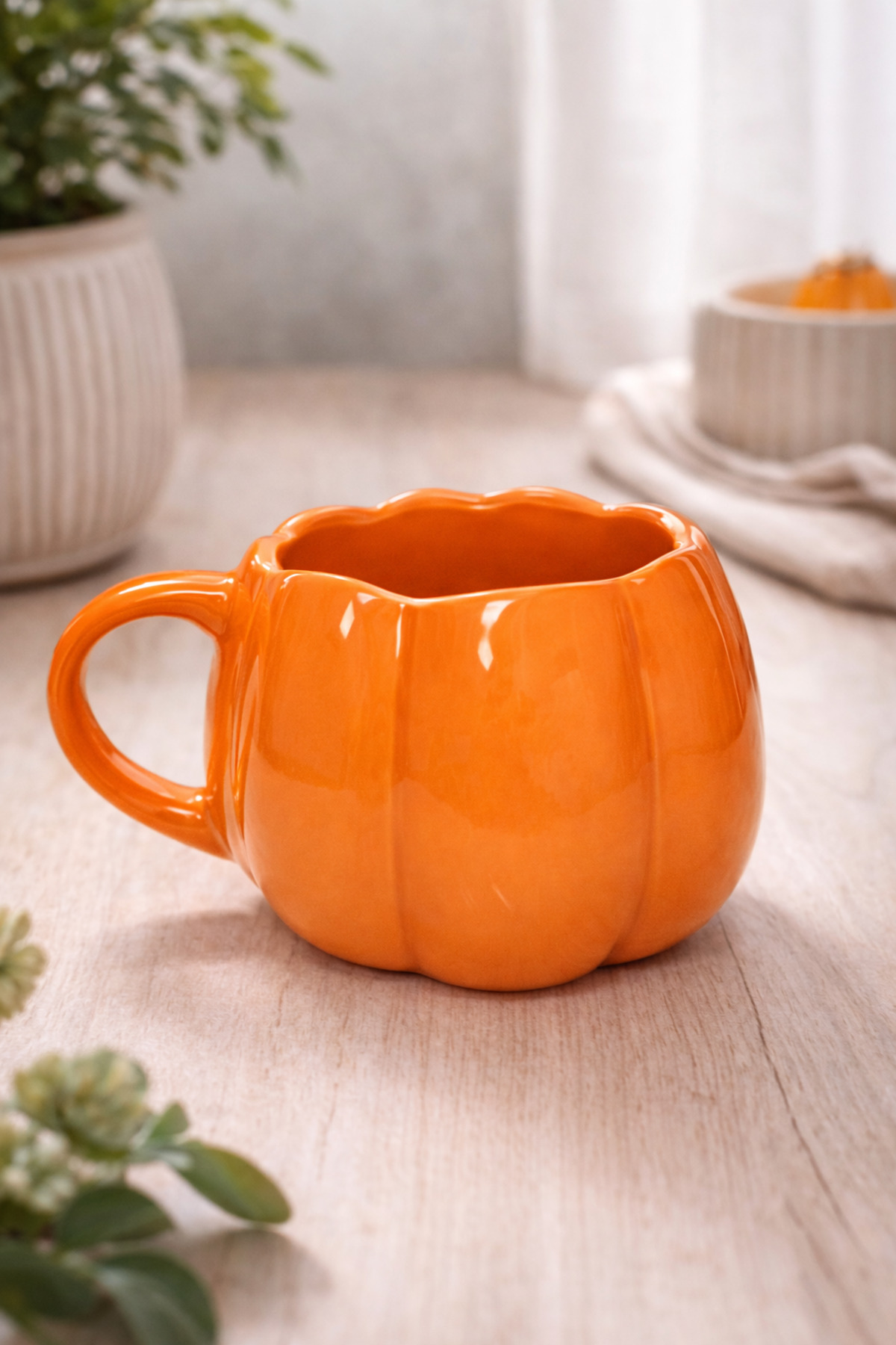 PUMPKIN DESIGN Special MOUTH WAVE Detailed Fully Handmade Ceramic Mug