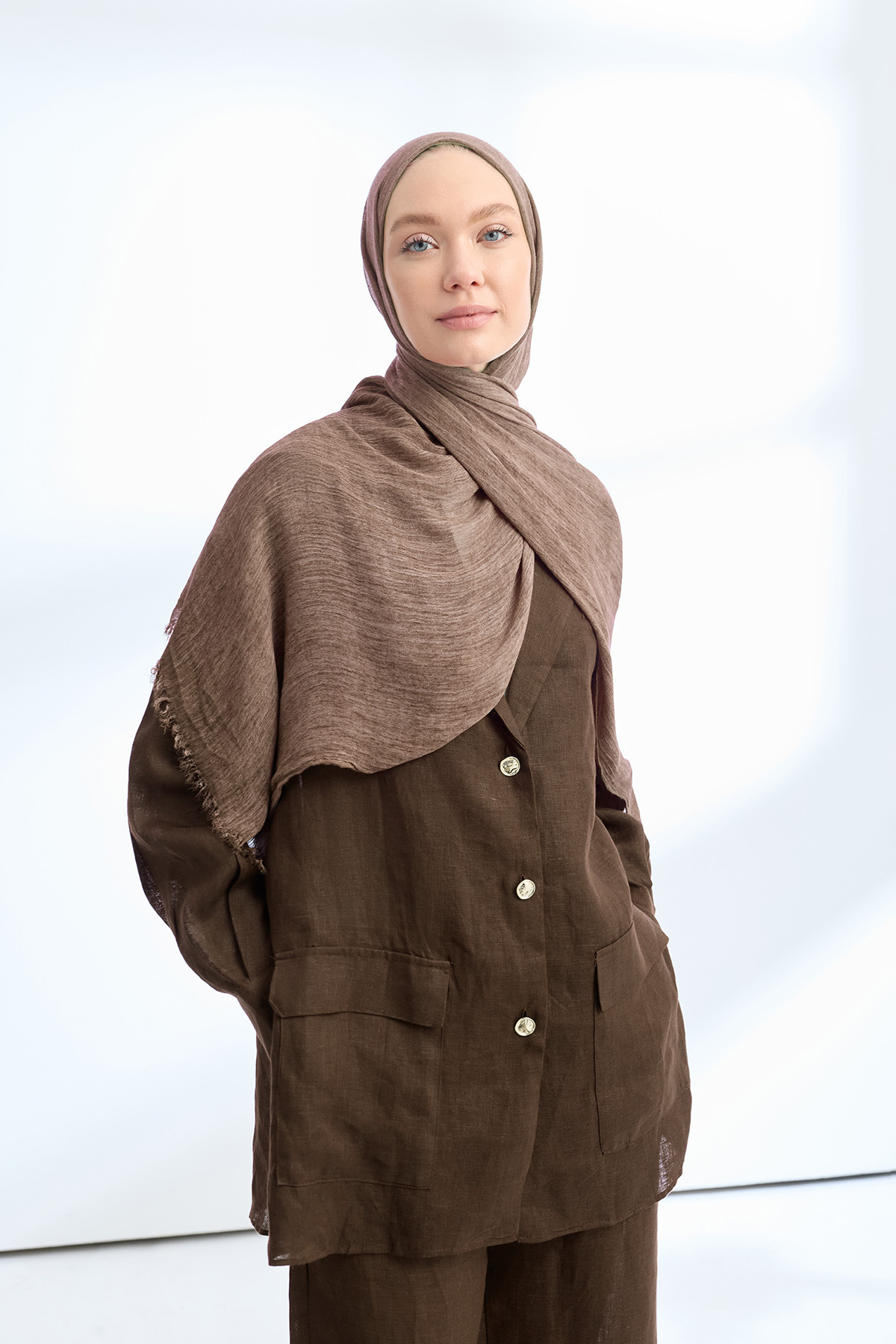 ORGANIC TOUCH VISCOSE WRAP - CAMEL
