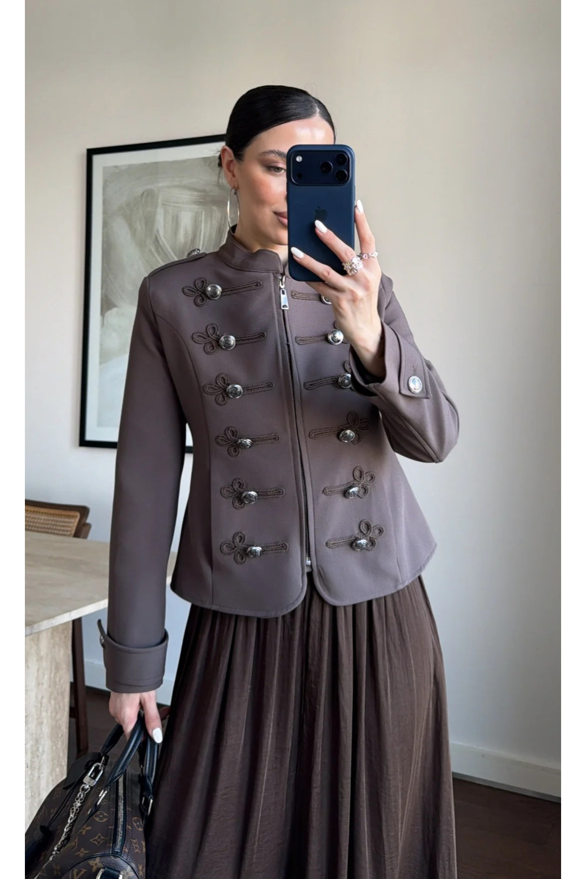 My Blog Brown Napoleon Blazer Jacket - 9729- Trendyol