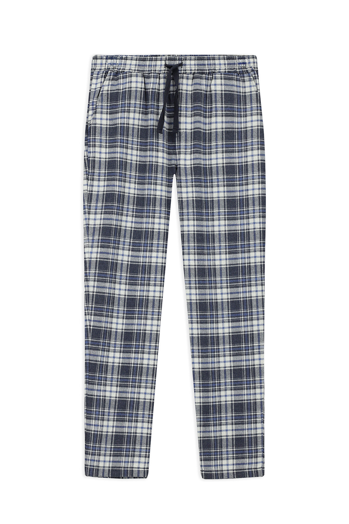 Kiğılı  Pamuk Ekose Örme Çantalı Pijama - Eşofman Altı - Görsel 5