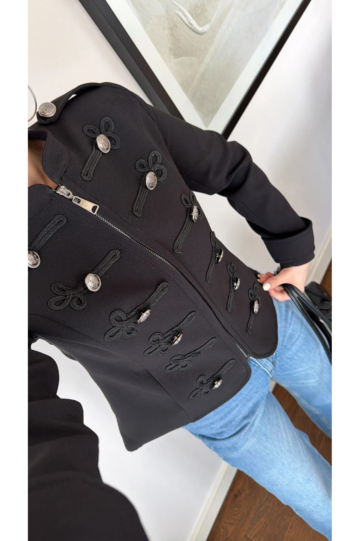 My Blog Black Napoleon Blazer Jacket - 9729- Trendyol