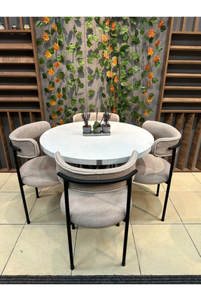 SANDİRA royal Elısa 4 kişilik Mutfak Masası Takımı