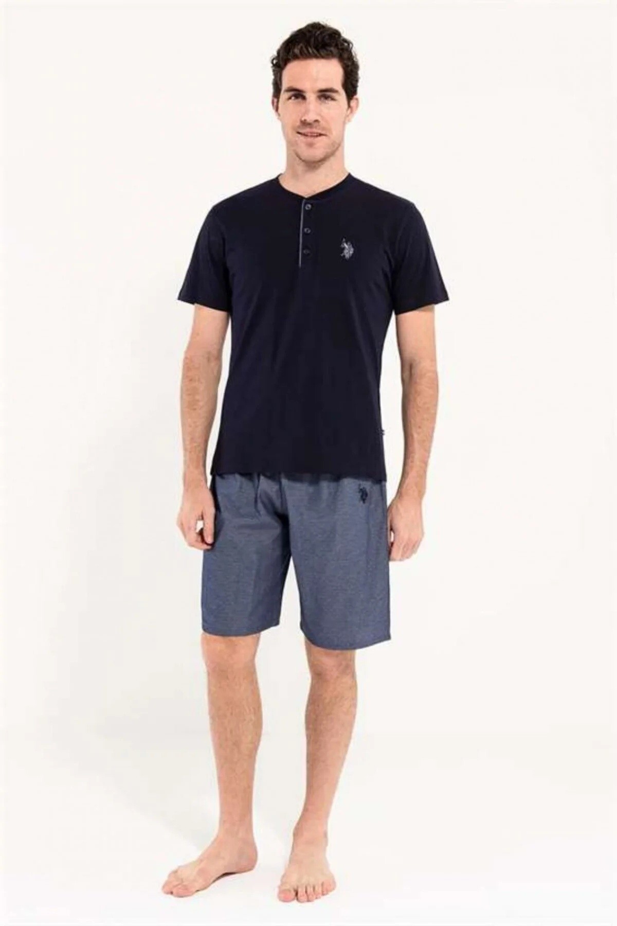 ست پیژامه و لباس خواب مردانه یقه هفت | یو اس پولو U.S. Polo Assn. REN-USPA12K TR - تصویر 3