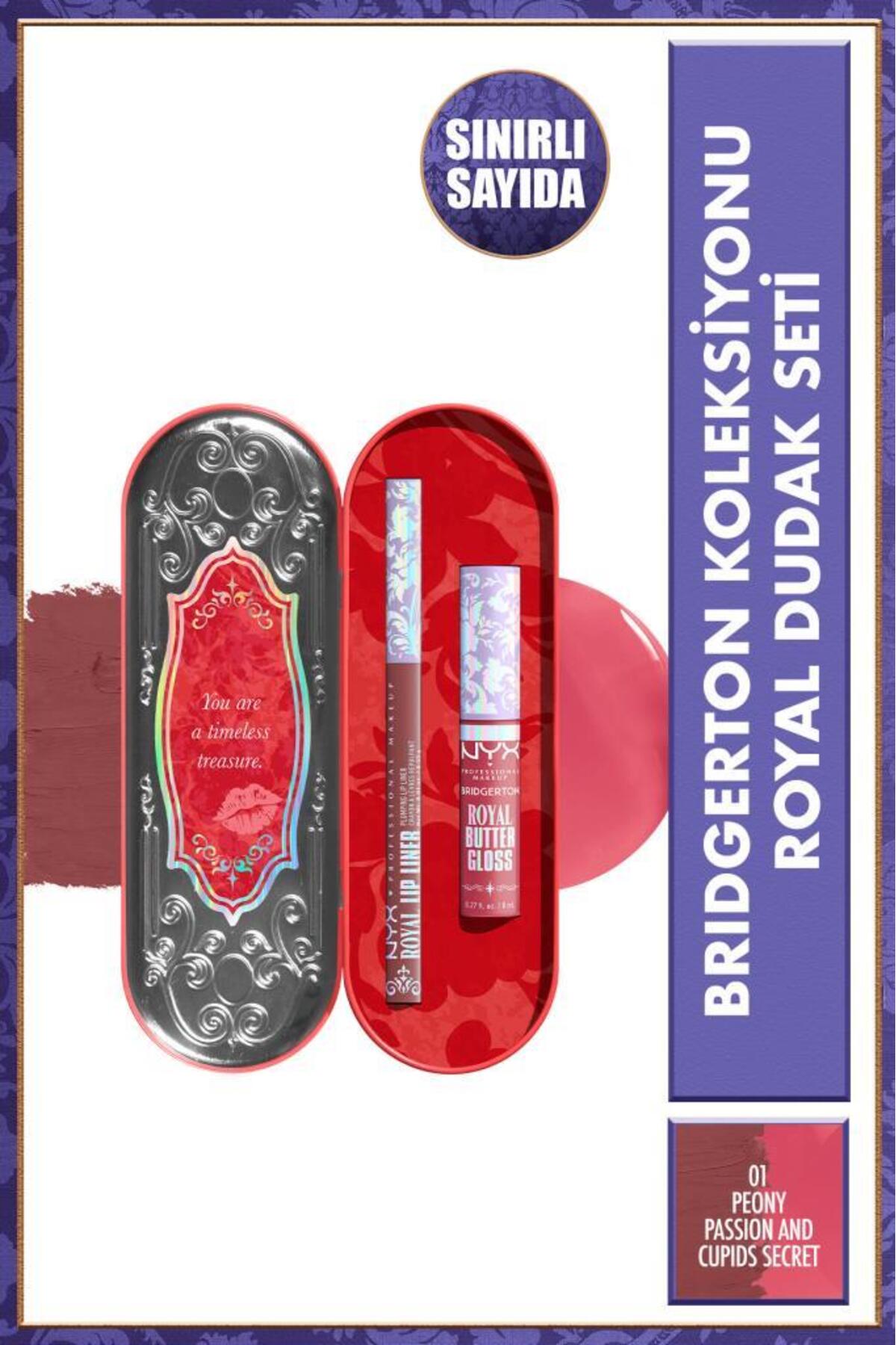 NYX Professional Makeup Bridgerton Koleksiyonu Royal Dudak Seti - Peony Passion And Cupids Secret - Fiyatı, Yorumları
