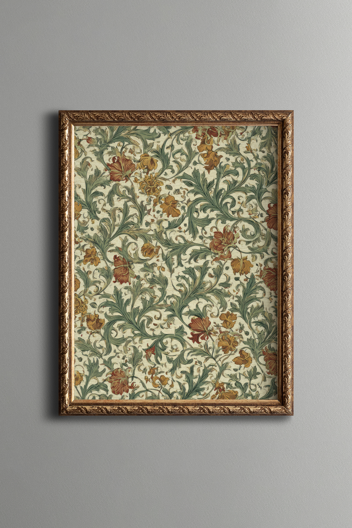 Retro Floral Patterns - Vintage Patterned Frame - Slim Pattern