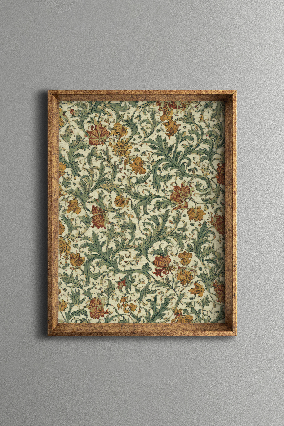 Retro Floral Patterns - Vintage Patterned Frame - Slim Pattern