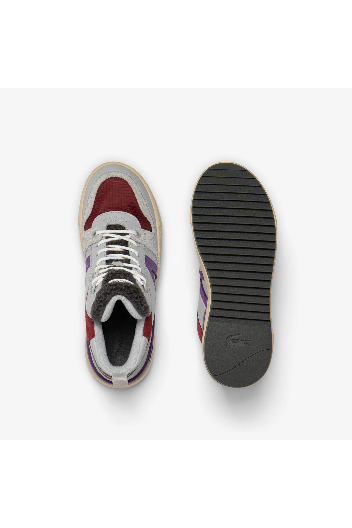 Lacoste L002 Winter Mid Kadın Gri Bot görsel 4