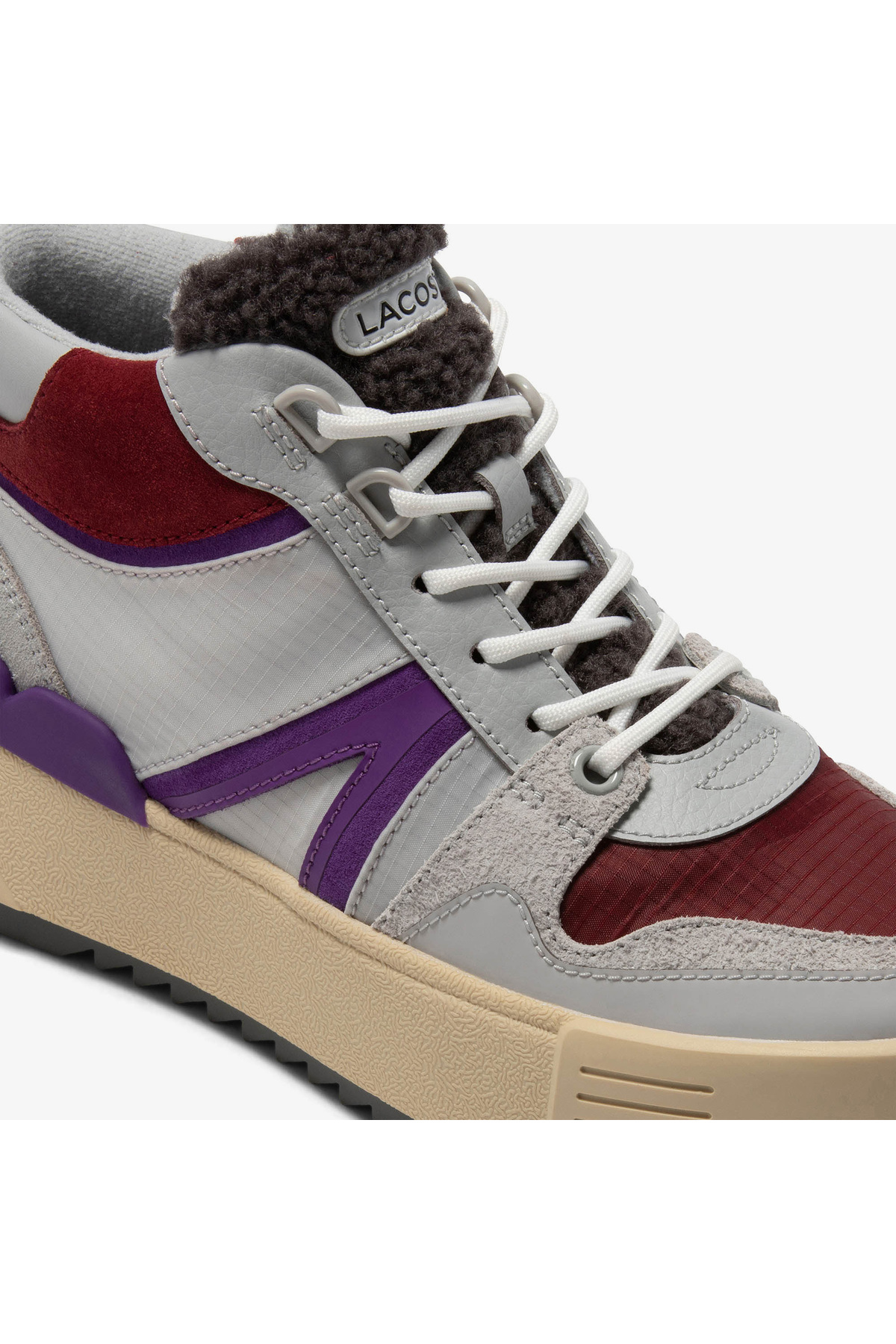 Lacoste L002 Winter Mid Kadın Gri Bot görsel 6
