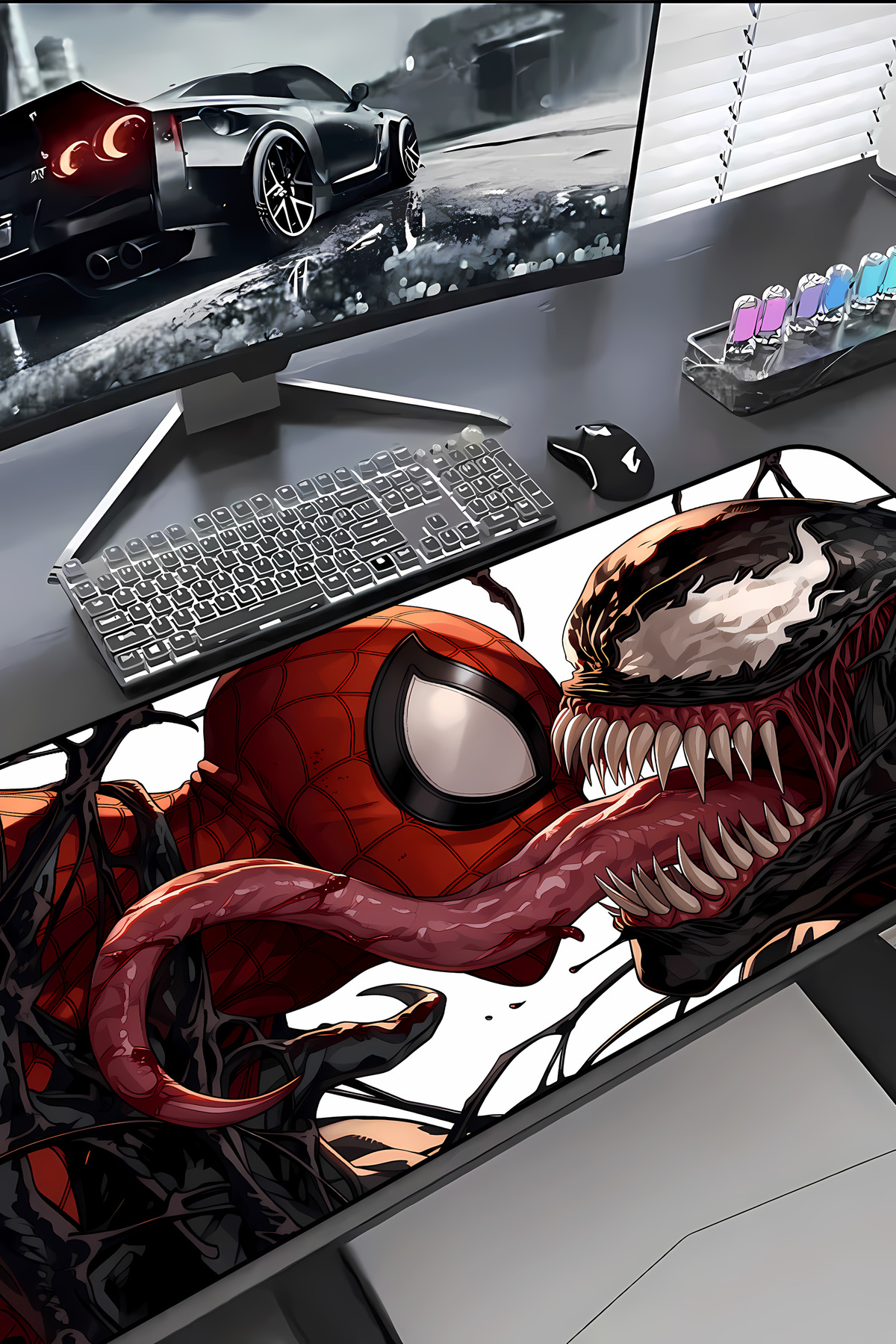 Charmbi Örümcek Adam & Venom Gaming Mouse Pad 30x70 XXL Mousepad