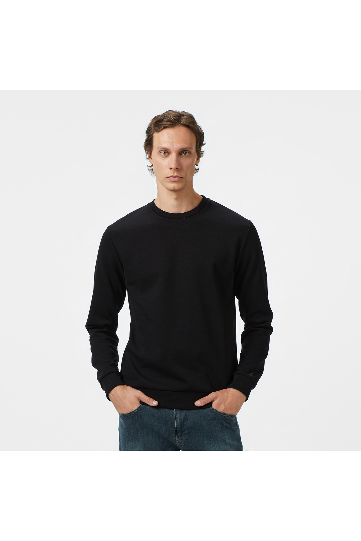 Nautica Erkek Siyah Classic Fit Sweatshirt