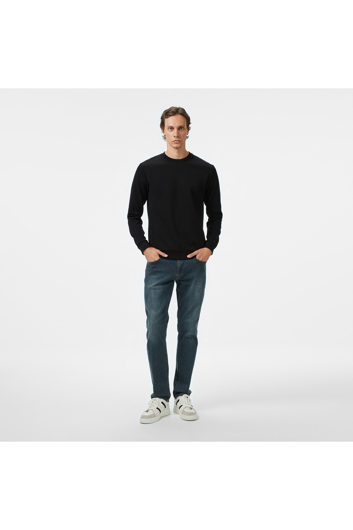 Nautica Erkek Siyah Classic Fit Sweatshirt görsel 3